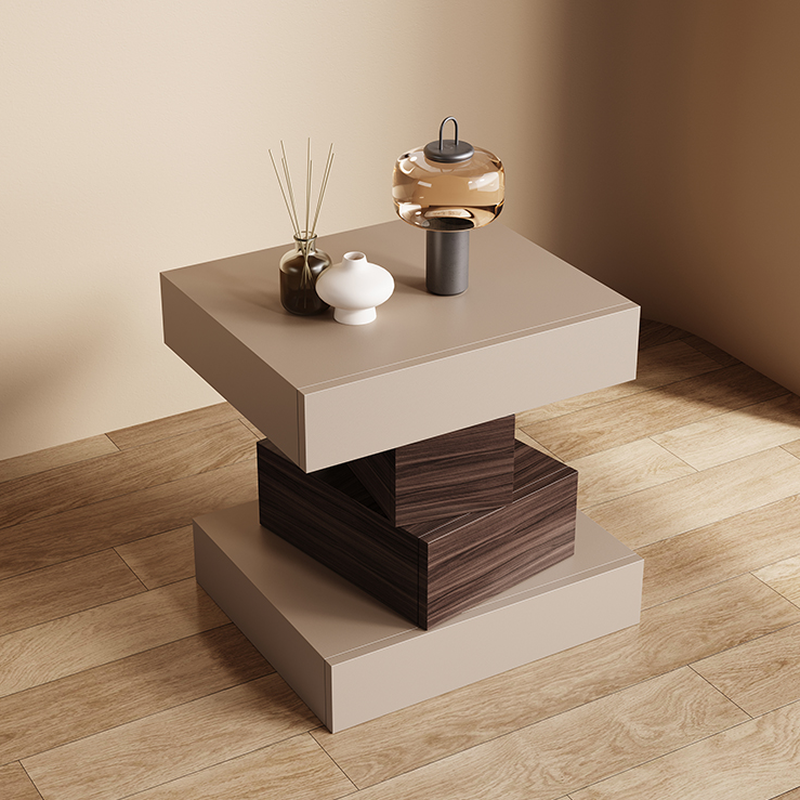Scandinavian Synthetic Leather Drawer Storage Nightstand with 4 Drawers - image 12