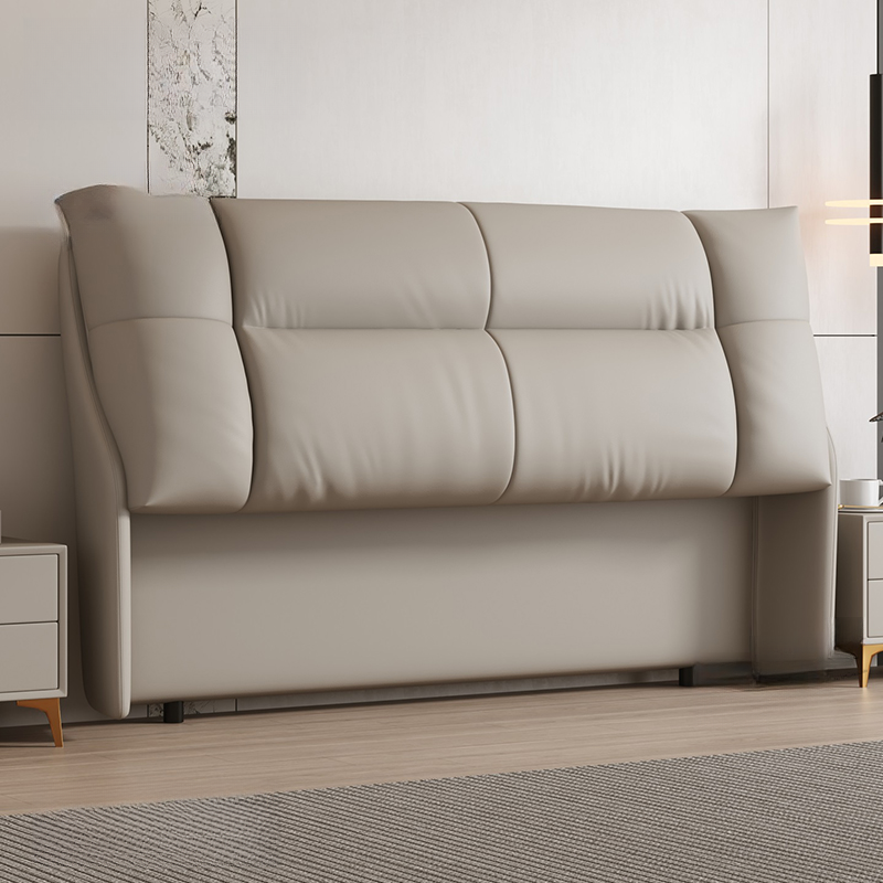 Trendy Panel Headboard in Natural Wood with No Distressing, Rectangle Shape for King/Queen/Full Bed, Cotton Upholstery Fill, Standard Height - image 7
