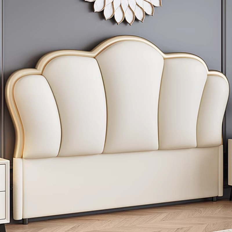 Modish No Distressing Timber Panel Headboard for King/Queen/Full Bed with Sponge Upholstery, Free-standing Installation, and Standard Height