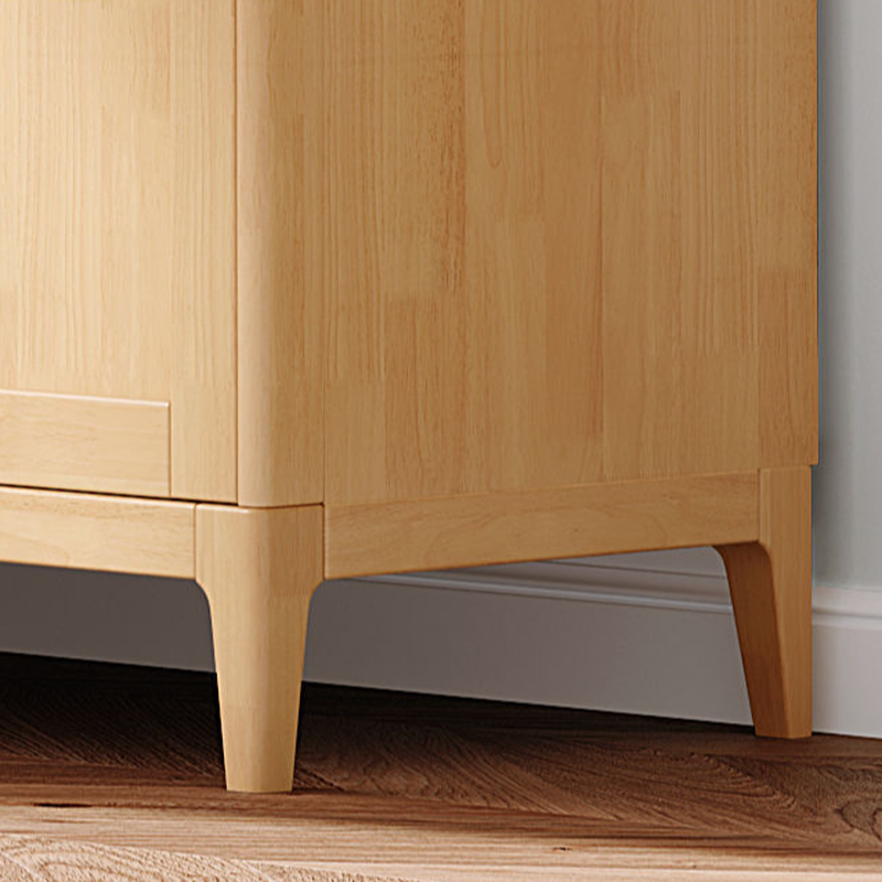 Minimalist Wooden Independent Wardrobe Closet with Compartments, Interior Shelves, Clothing Rod, and Gate - image 9