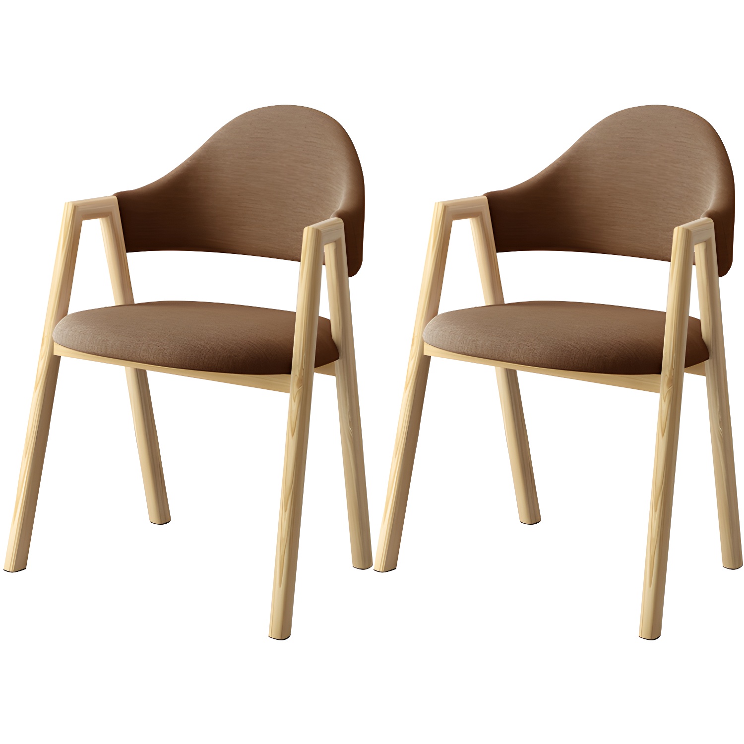 Scandinavian Study Room Metal Arm Chair Colorful Open Dining Chair with Natural Legs - image 3