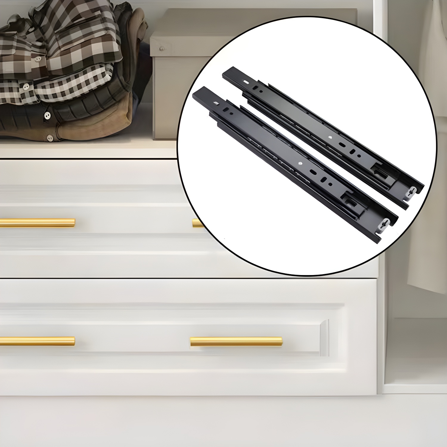 French Country Wardrobe Armoire Engineered Wood Wardrobe with Solid Wood Clothing Rod - image 7