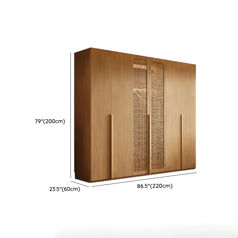 Acorn Minimalist Natural Wood Wardrobe Closet with Soft Close Drawer, Soft Close Door, Interior Shelves, and Clothing Rod - image 11
