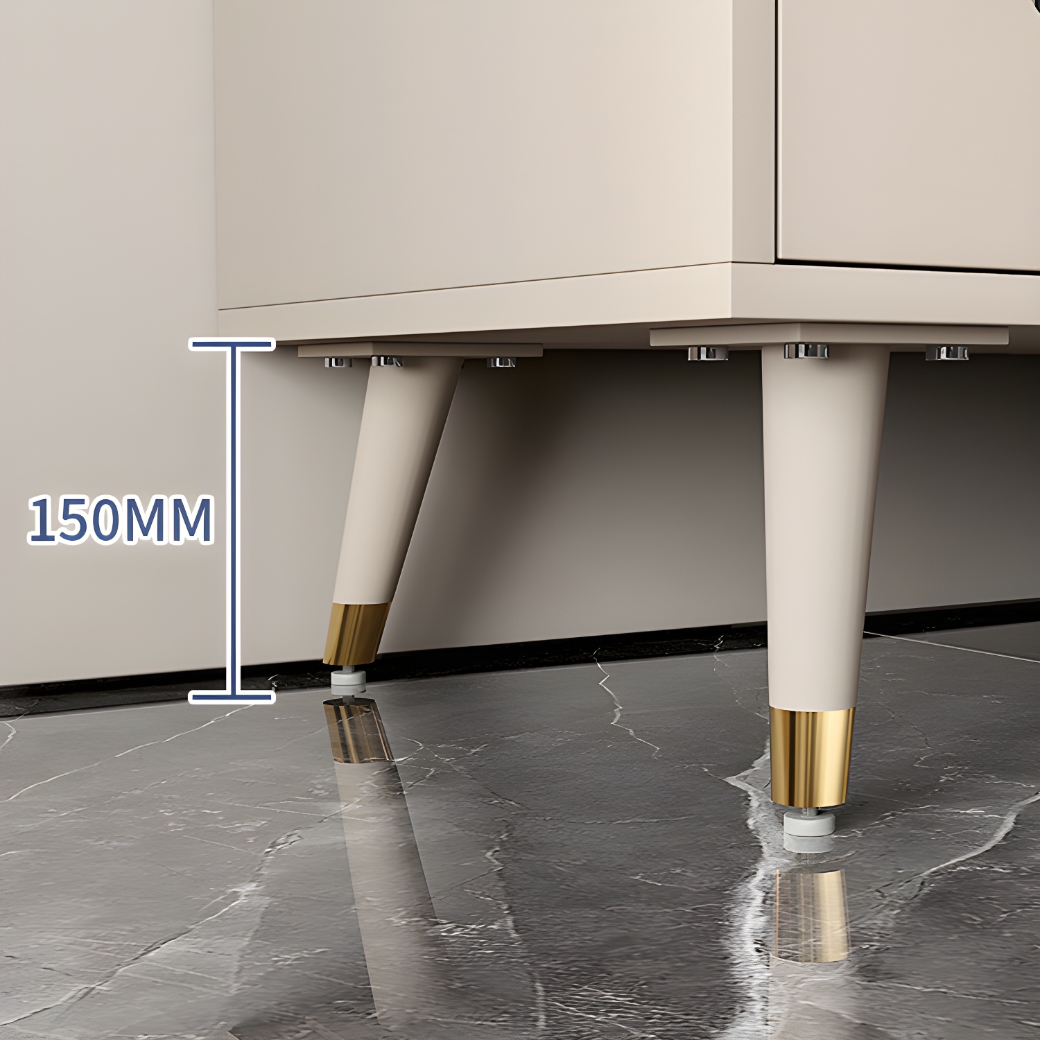 Stone Glam Sideboard Adjustable Shelves Kitchen Dining Room Sideboard - image 13