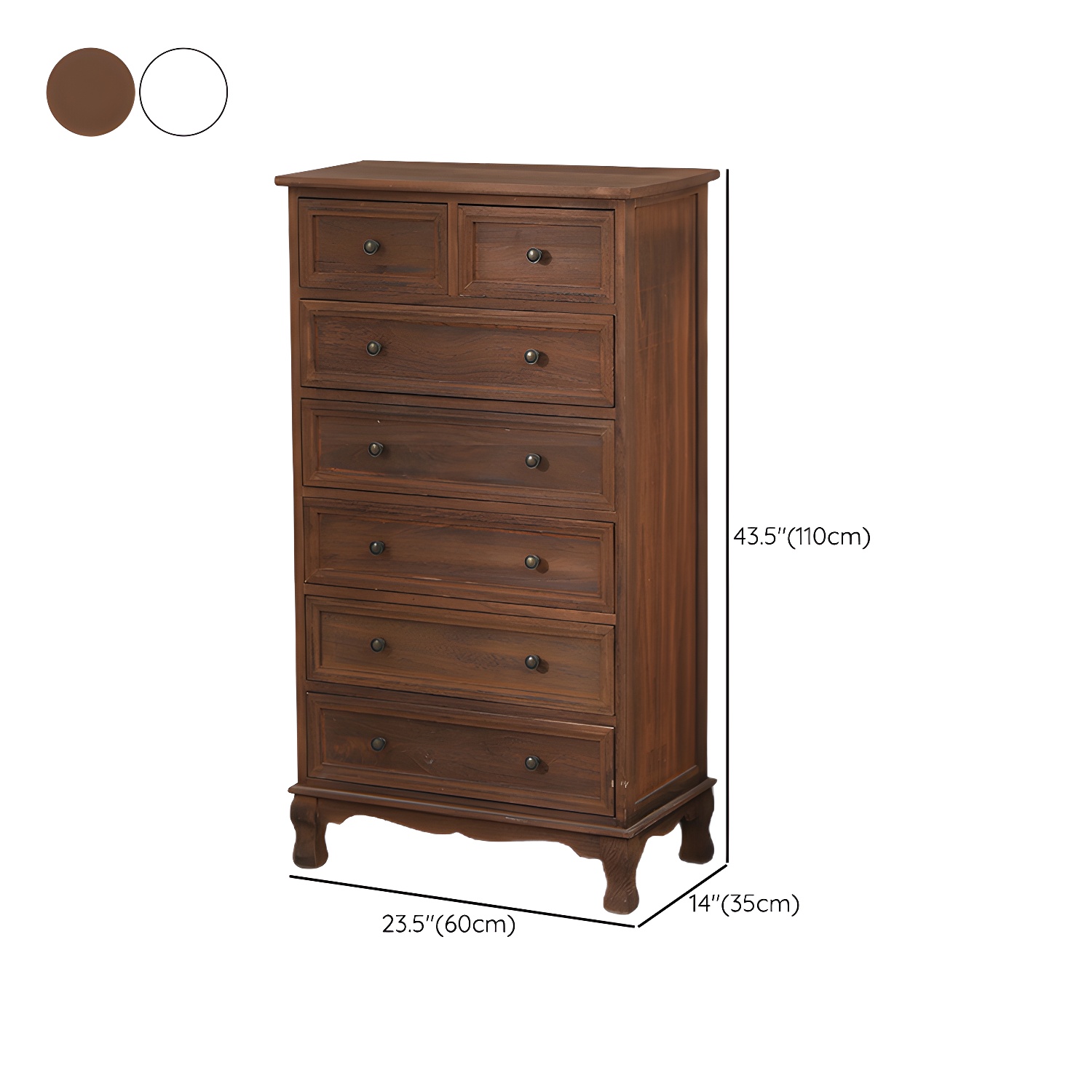 13.65/13.45 Inch Width Storage Chest American Traditional Storage Chest Dresser - image 23