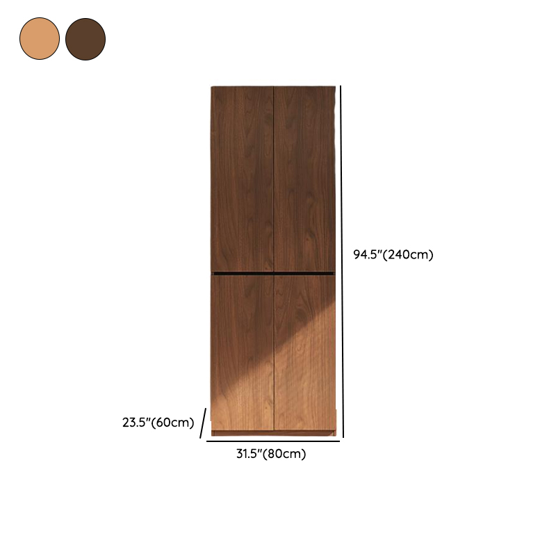 Modish Natural Wood Independent Armoire Cabinet with Soft Close Drawer, Soft Close Door, Interior Shelves, and Clothing Rod - image 17