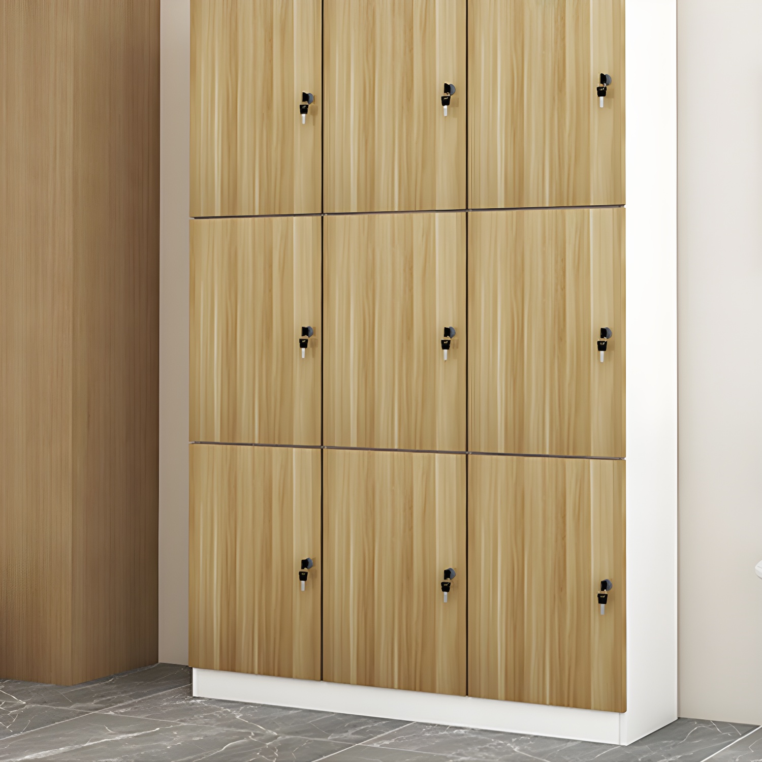 Manufactured Wood Matte Finish Storage Cabinet Modern Cabinet for Bathroom - image 15