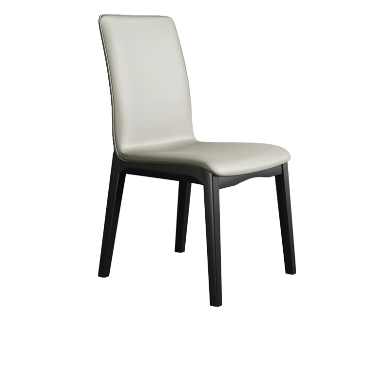 Modern Simple Style Armless Chair with Parsons Chair Back, Upholstered in Timber Legs - image 3