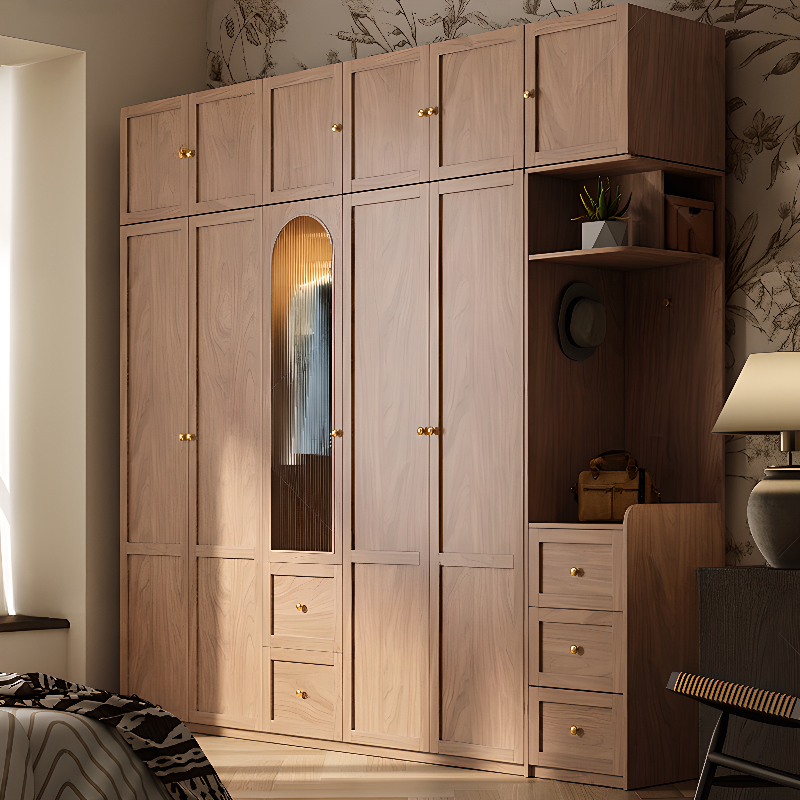Trendy Unfinished Color Engineered Wood Unattached Armoire Cabinet - image 9