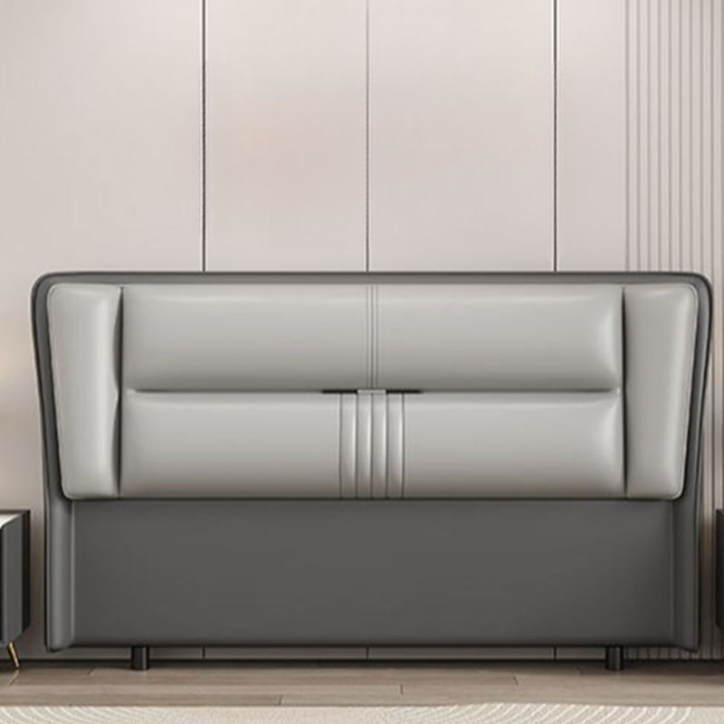 Trendy Wingback Headboard with No Distressing in Natural Wood, Rectangle Shape for Full/Queen Bed with Sponge Upholstery and Standard Height - image 11