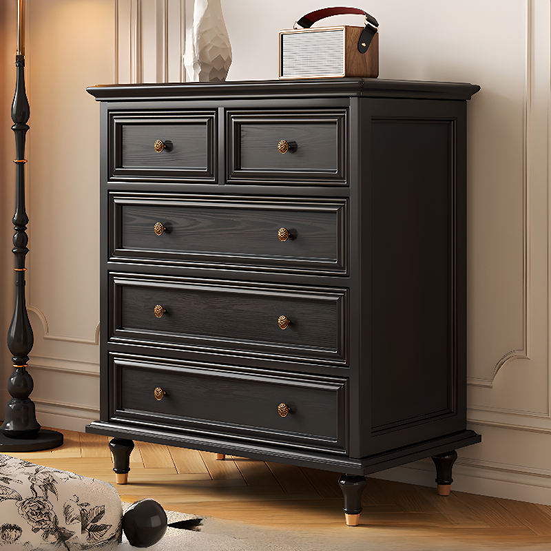 Simplistic Natural Wood Double Dresser with 8 Drawers/10 Drawers/5 Drawers in Horizontal/Vertical Orientation