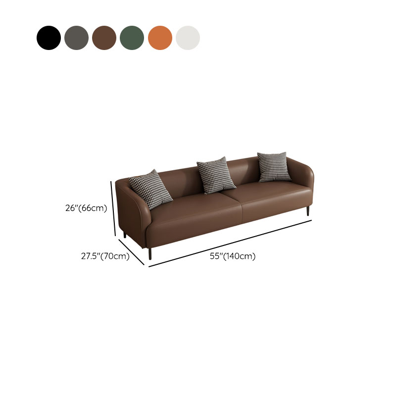 Drawing Room Standard Sofa in Pu Leather with Dark Gray/Sage/Amber Color and Armrest - image 15