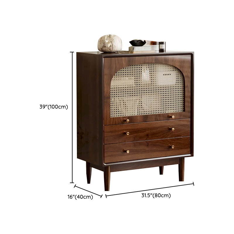 Independent Composite Wood Utility Storage Cabinet with Cabinet, Glass Door, Flexible Shelf, and Cabinet Knobs in Cocoa - image 17