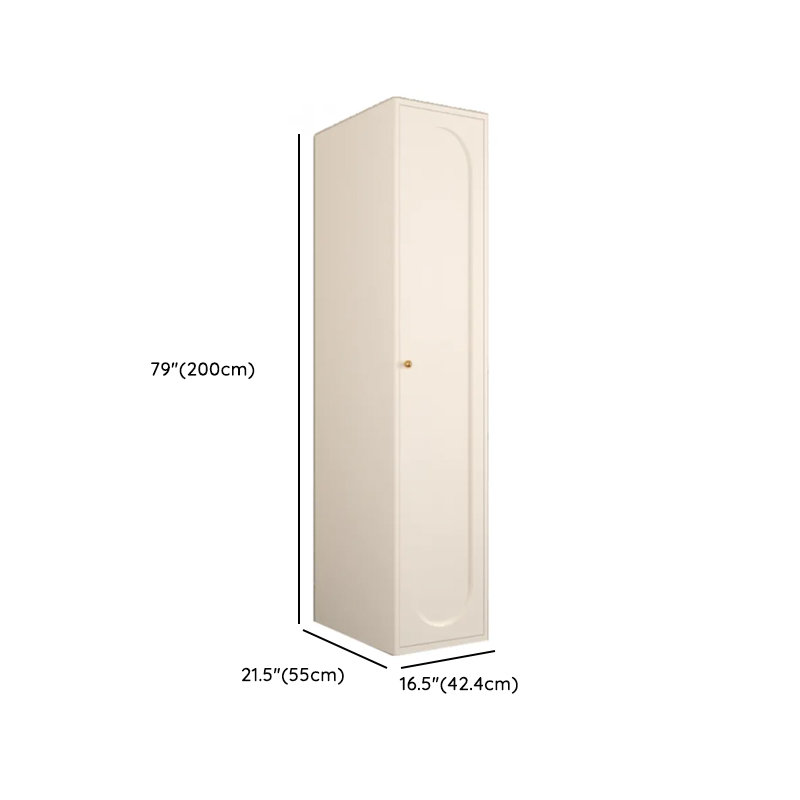 Chalk Casual Unattached Wardrobe with Adaptable Shelf, Soft Close Door, Hanging Rod, and Articulated Mechanism - image 15