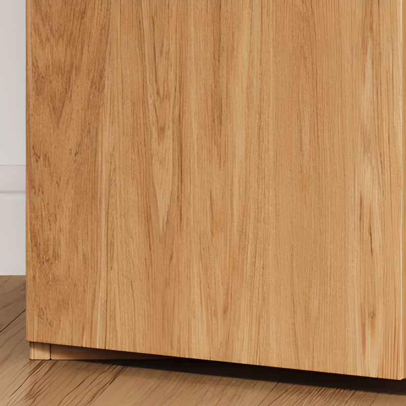 Wood Grain Minimalist Laminate Independent Wardrobe Closet with Soft Close Drawer, Soft Close Door, and Interior Shelves - image 5