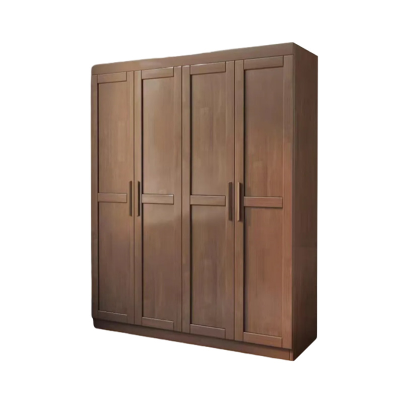 Contemporary Freestanding Wooden Wardrobe Closet with Interior Shelves&Hanging Rod&Soft Close Door
