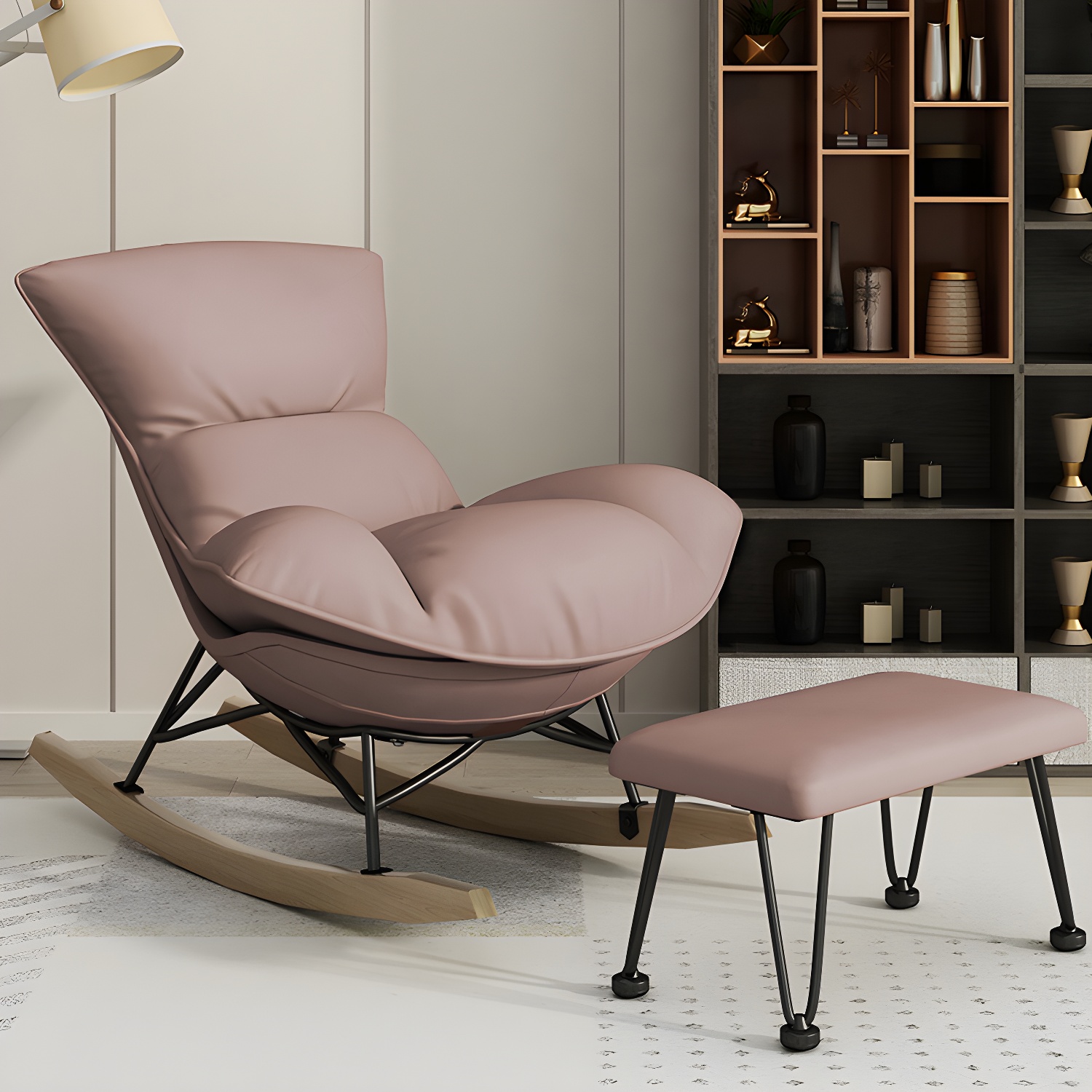 Nursery Sofa Rocking Chair Indoor Rocking Chair for Living Room and Bedroom - image 4