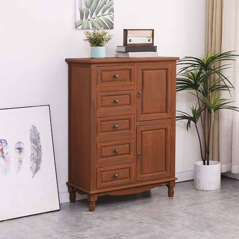 Traditional Wood Server in Espresso with 3 Drawers/4 Drawers/6 Drawers, Cabinet & One Internal Shelf/2 Shelves Included/Not Included - image 4
