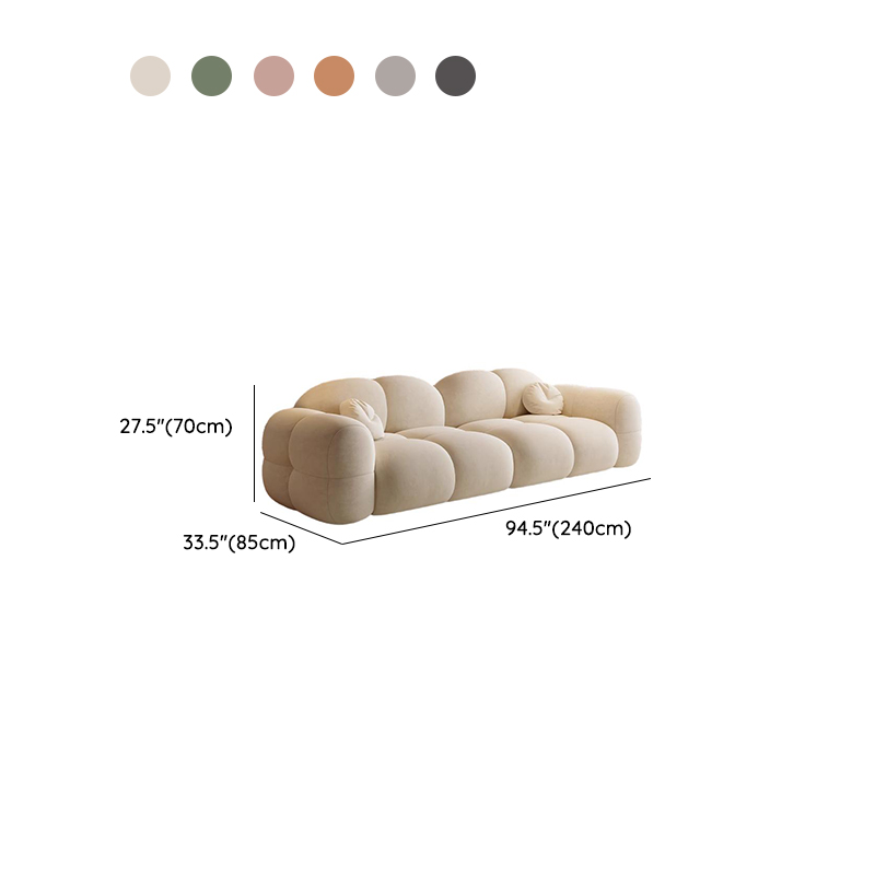 Versatile Grey/Blush/Amber Flannel Standard Sofa/Loveseat with Arm and Concealed Support - image 17