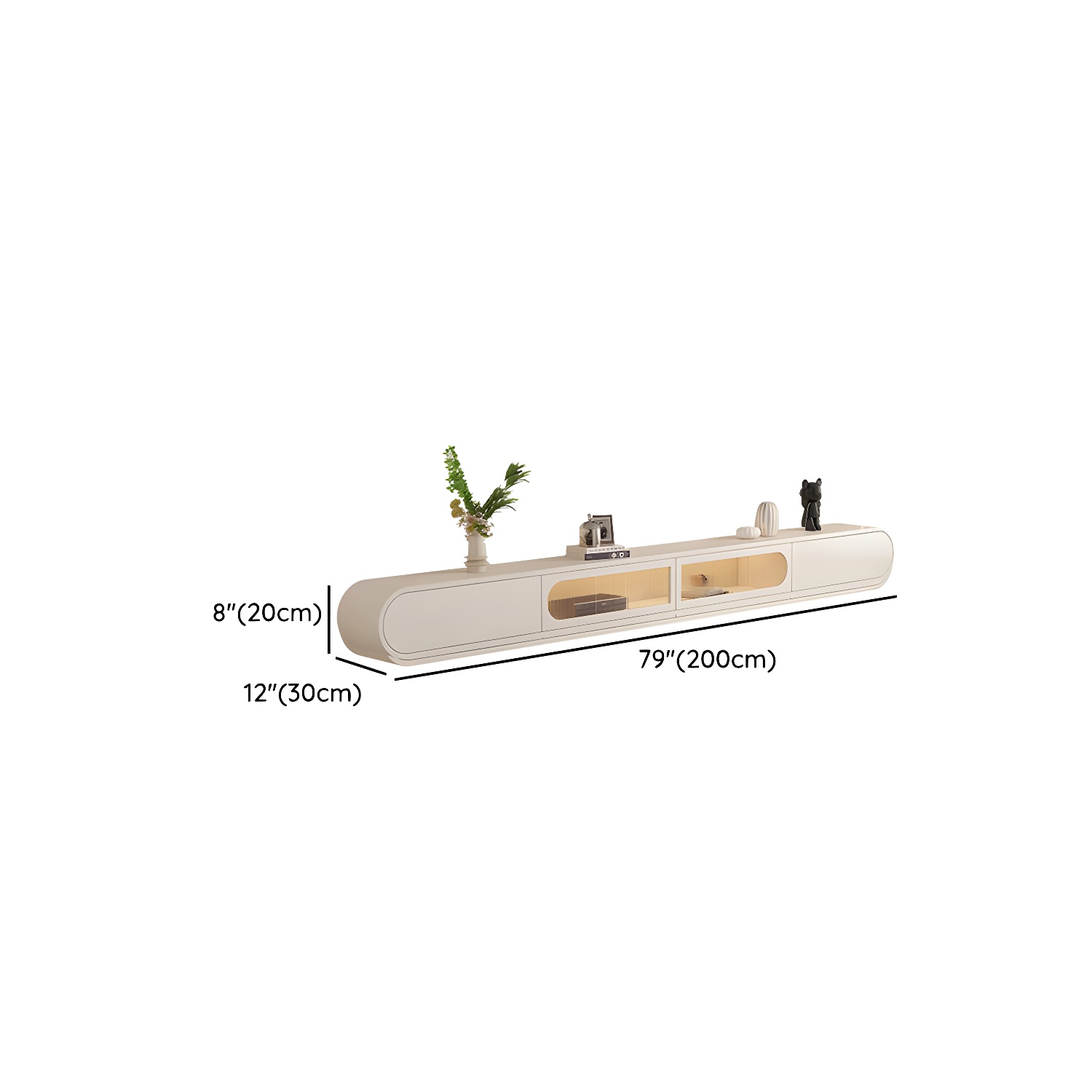 Beige Wood TV Stand with Drawers and Cabinet for Modern Style - image 10