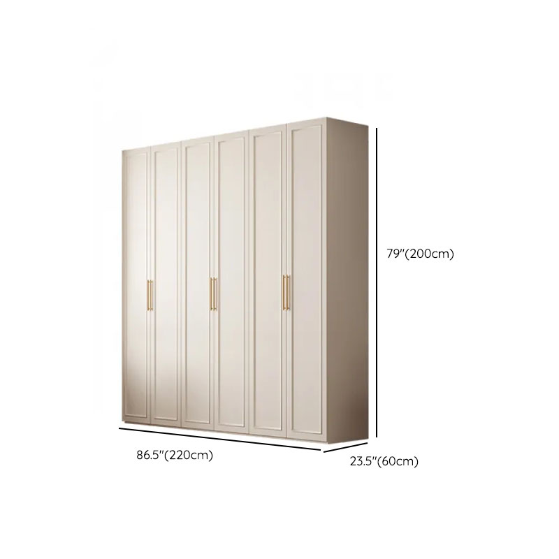 White Casual Wood Independent Armoire Cabinet with Compartments, Soft Close Door, and Interior Shelves - image 15