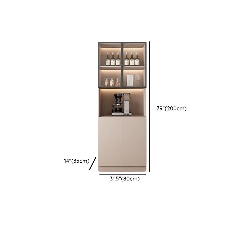 Wide/Standard/Narrow Modern Timber 3 Drawers 2 Shelves/3 Shelves/1 Shelf Glass Doors Pantry Hutch Sideboard - image 33