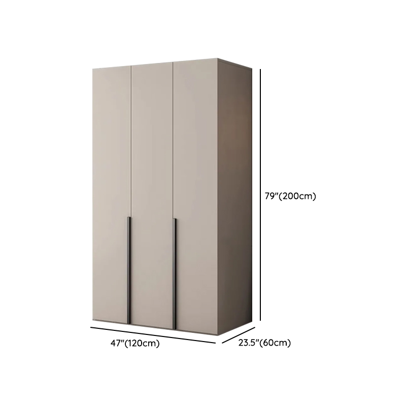 Light Gray Trendy Detached Armoire Cabinet with Soft Close Door, Interior Shelves, and Hanging Rod - image 11