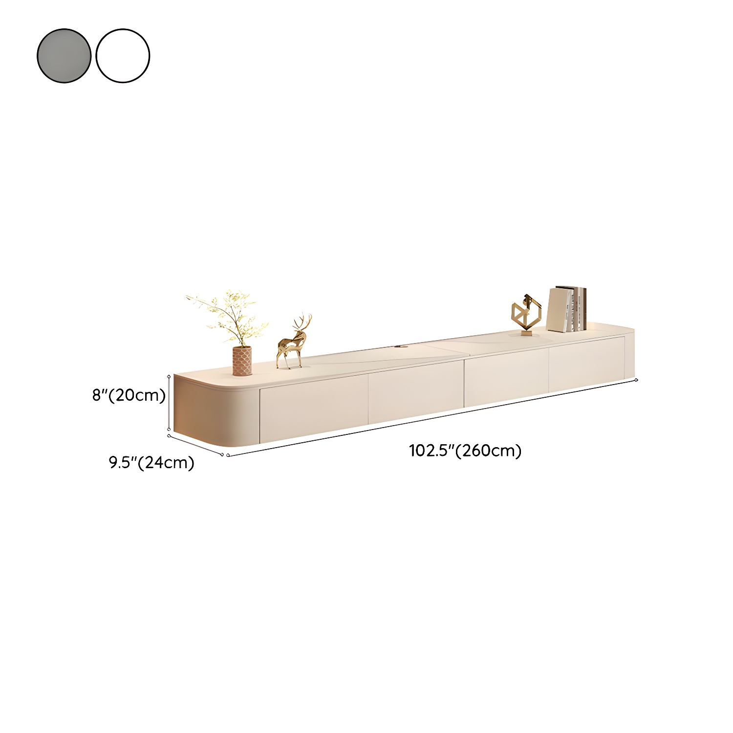 Contemporary TV Stand with Drawers and Cabinets - Modern Style Low Profile Entertainment Center - image 16