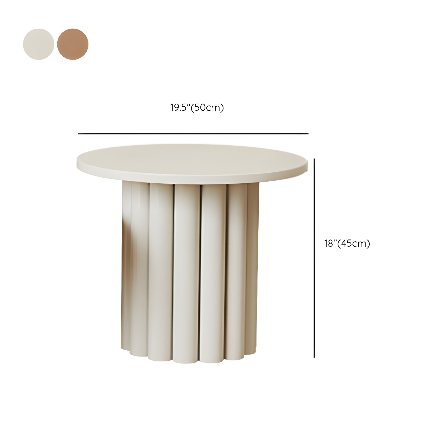 Coffee Cocktail Table 4 Legs Round Wooden Scandinavian Brown - image 15