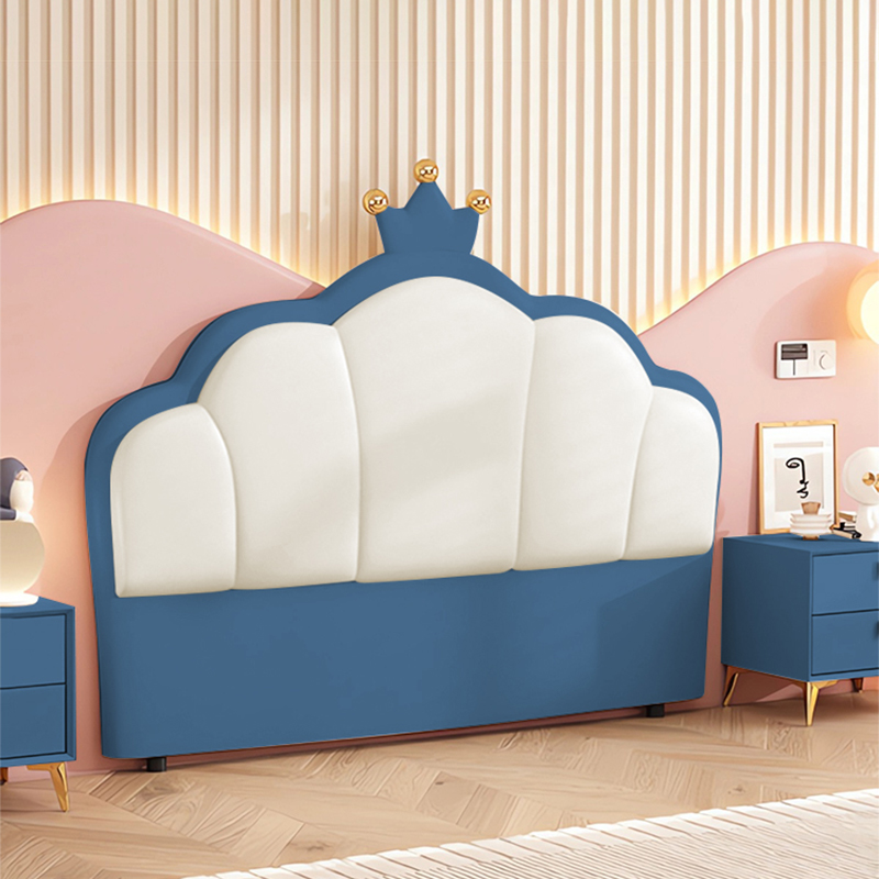 Trendy Panel Headboard in Natural Wood with No Distressing, Portman Shape for King/Queen/Full Bed, Featuring Sponge Upholstery and Standard Height - image 2