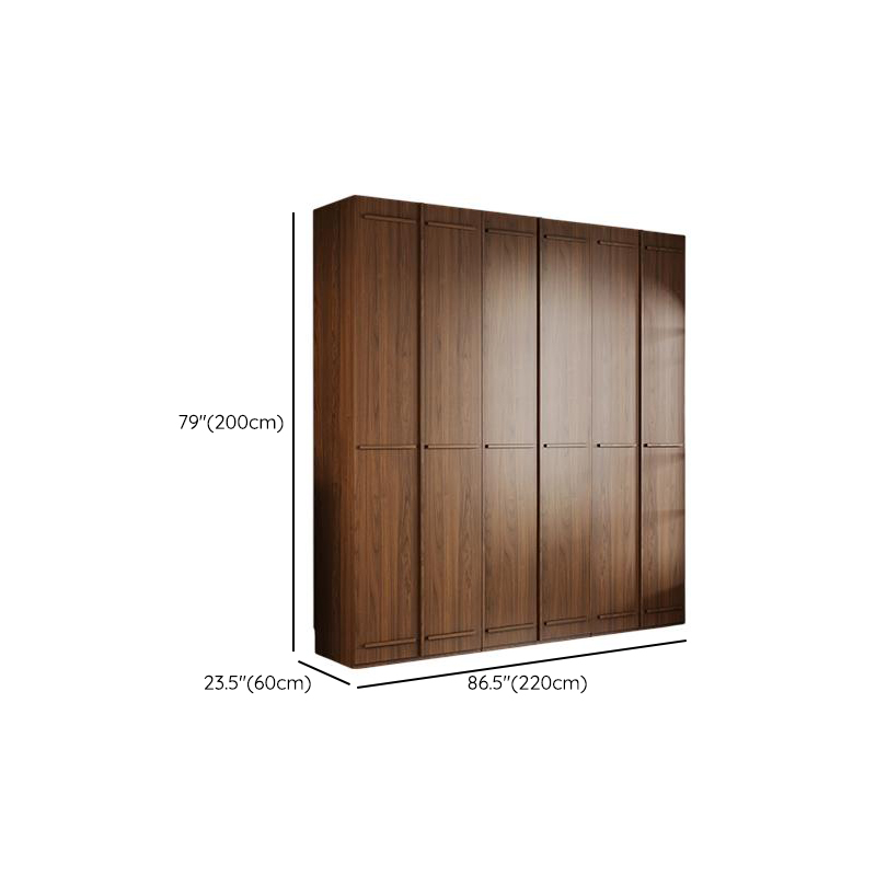 Modern Natural Wood Standalone Almirah with Soft Close Drawer and Door, Interior Shelves, and Hanging Rod - image 14