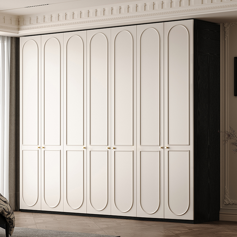 Chalk Casual Wooden Independent Almirah with Soft Close Drawer, Soft Close Door, and Interior Shelves