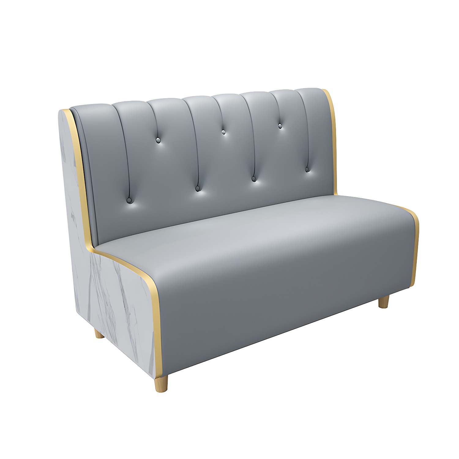 47.27"D x 25.59"W x 33.46"H Contemporary Glam 2-seat Sofa for Restaurant - image 7