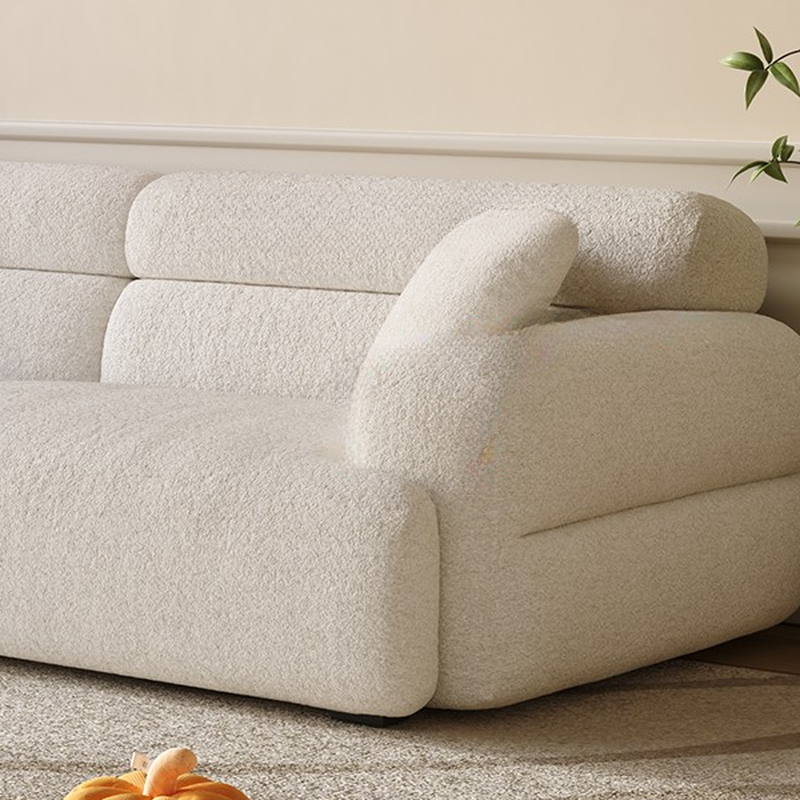 Modish Solid Color Stain Resistant Standard Sofa in Black/Light Gray/Coffee with 2 Pillows, Available in 4-seater/5 Person/3-seater - image 14