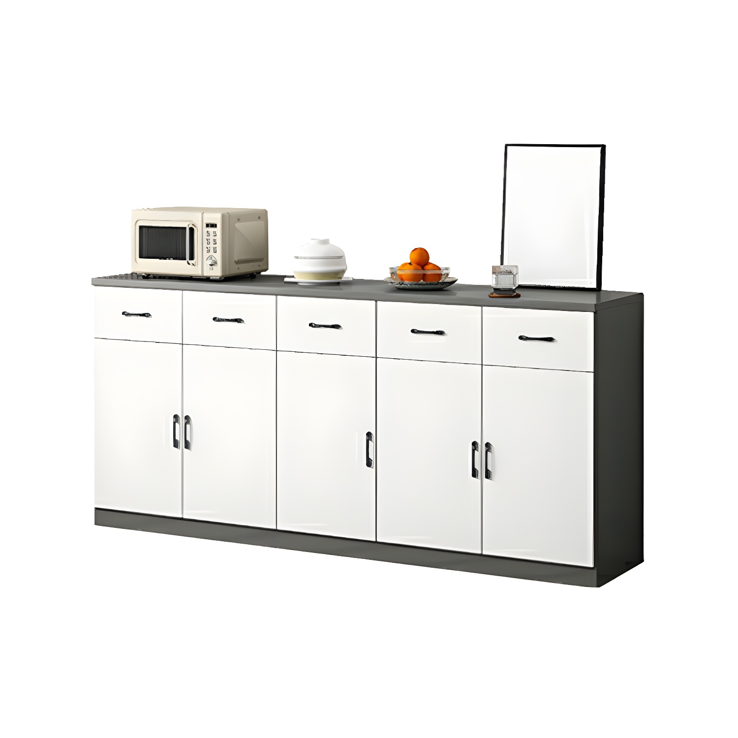 Modern Wood Sideboard Credenza with Drawers and Cabinets - Functional Storage Solution - image 15