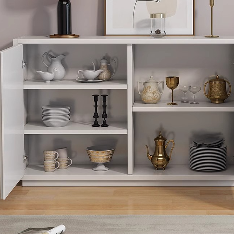 Sideboard with 3 Drawers, Cabinet, Standard Narrow Sizes, Four Internal Shelves, Wood Countertop, and 2 Doors - image 8