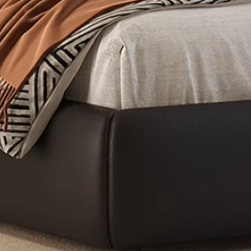 Ink Simplistic Storage Bed/Platform Bed in Genuine Leather with Leg for Bedroom - image 5