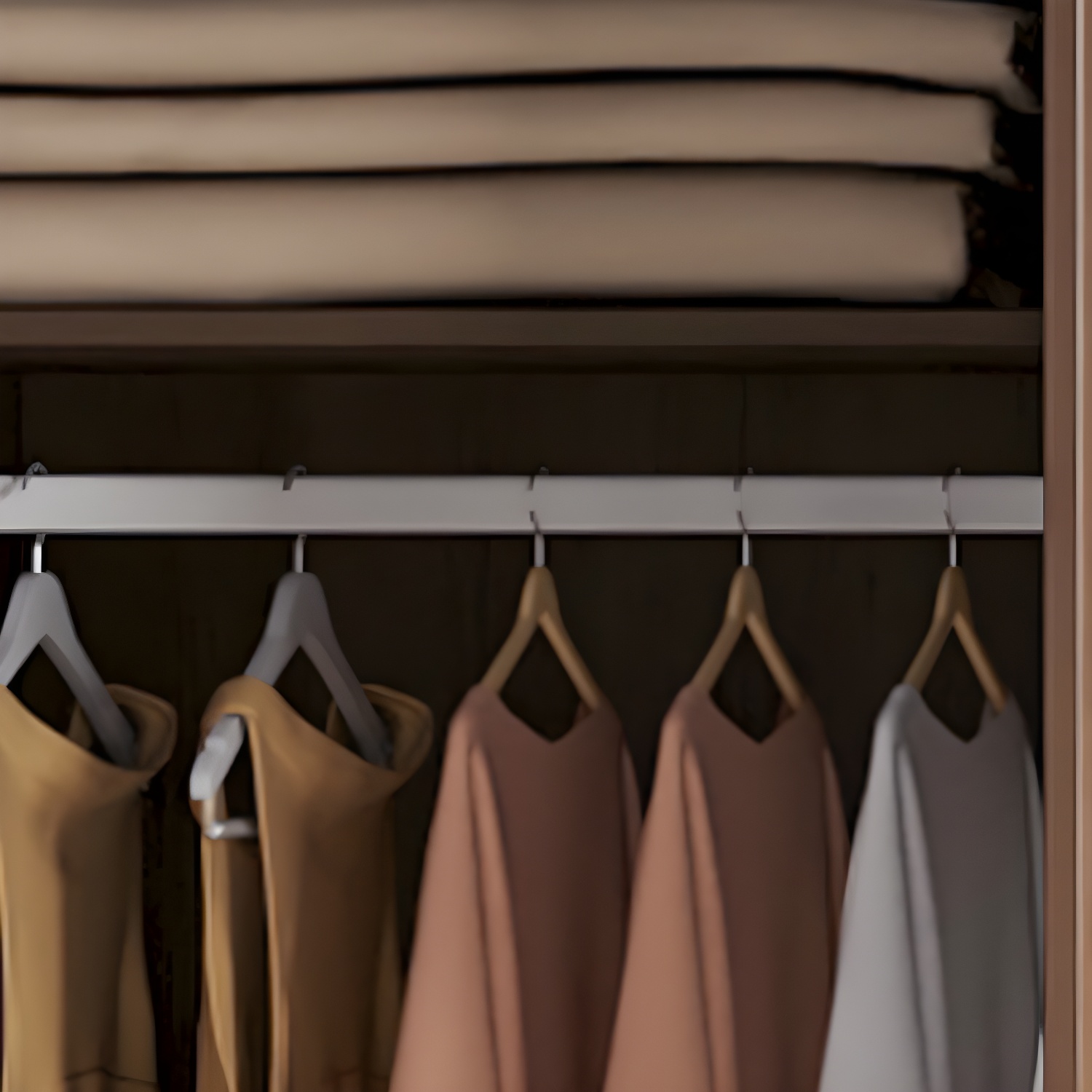 Wood Grain Design Armoires & Wardrobes with Soft Close Door and Storage Space - image 7