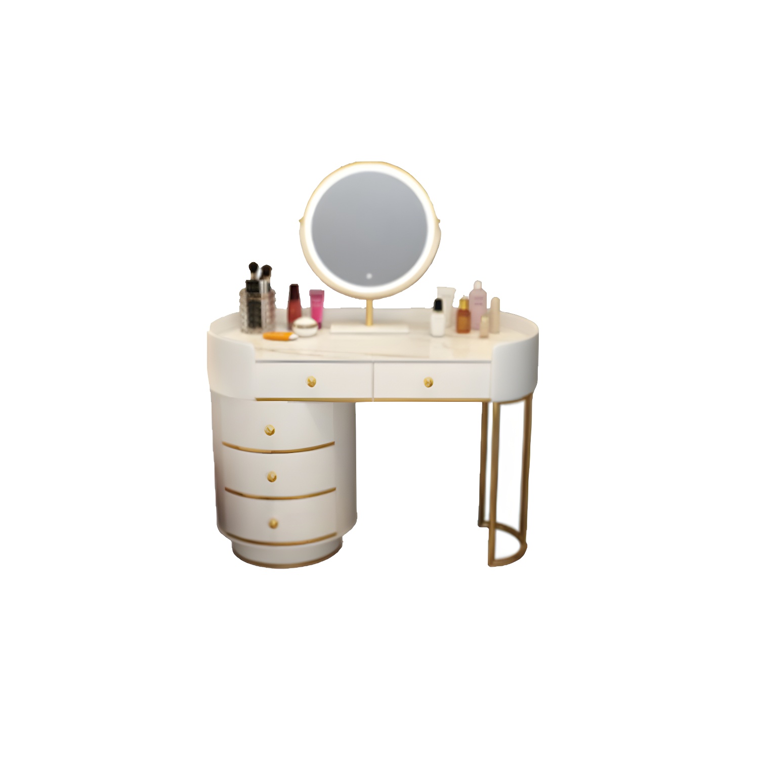 Wooden Makeup Vanity Desk Bedroom Dressing Table Stool Set with Drawer - image 17