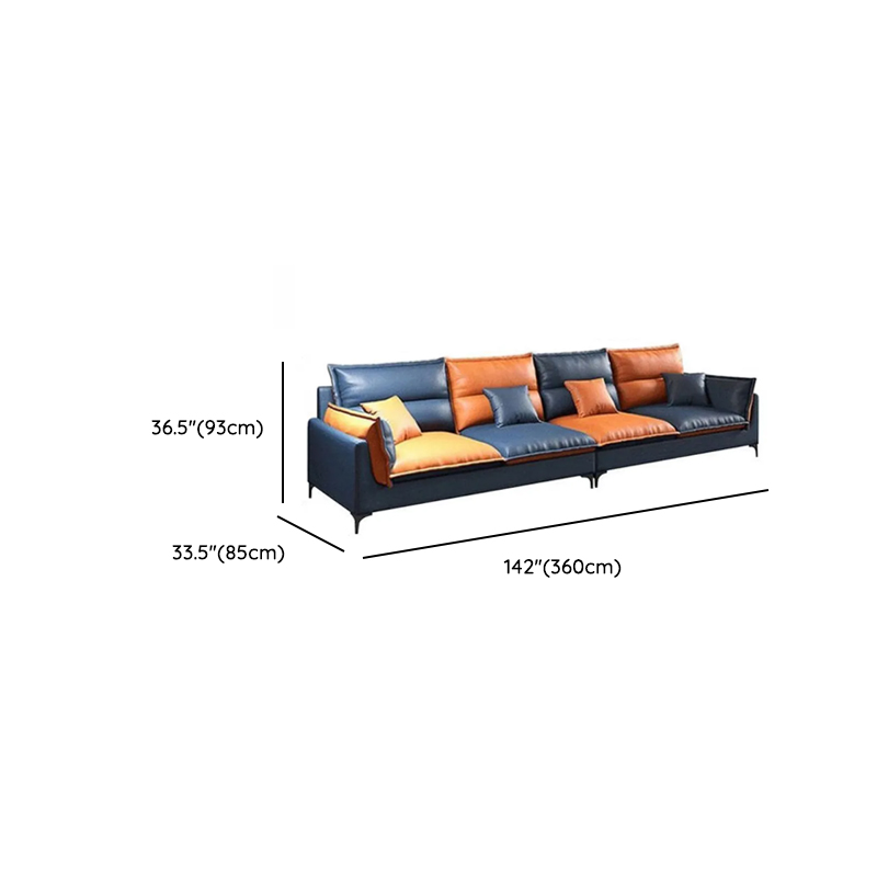 Casual Straight Stain Resistant Sofa in Dark Grey with Horizontal Orientation, Sponge Seat Fill, and Square Arm - image 20