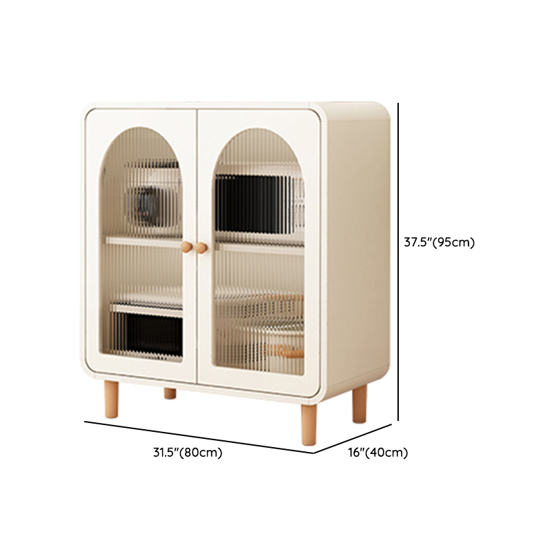 Scandinavian Wood Sideboard Cabinet with Adjustable Shelves and Glass Doors - 40cm Width - image 21