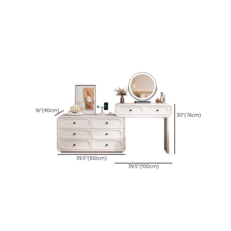 White Large/Standard Scalable Timber Vanity Set with 5 Drawers/8 Drawers, Lighting & Mirror Lights Included/Not Included - image 15
