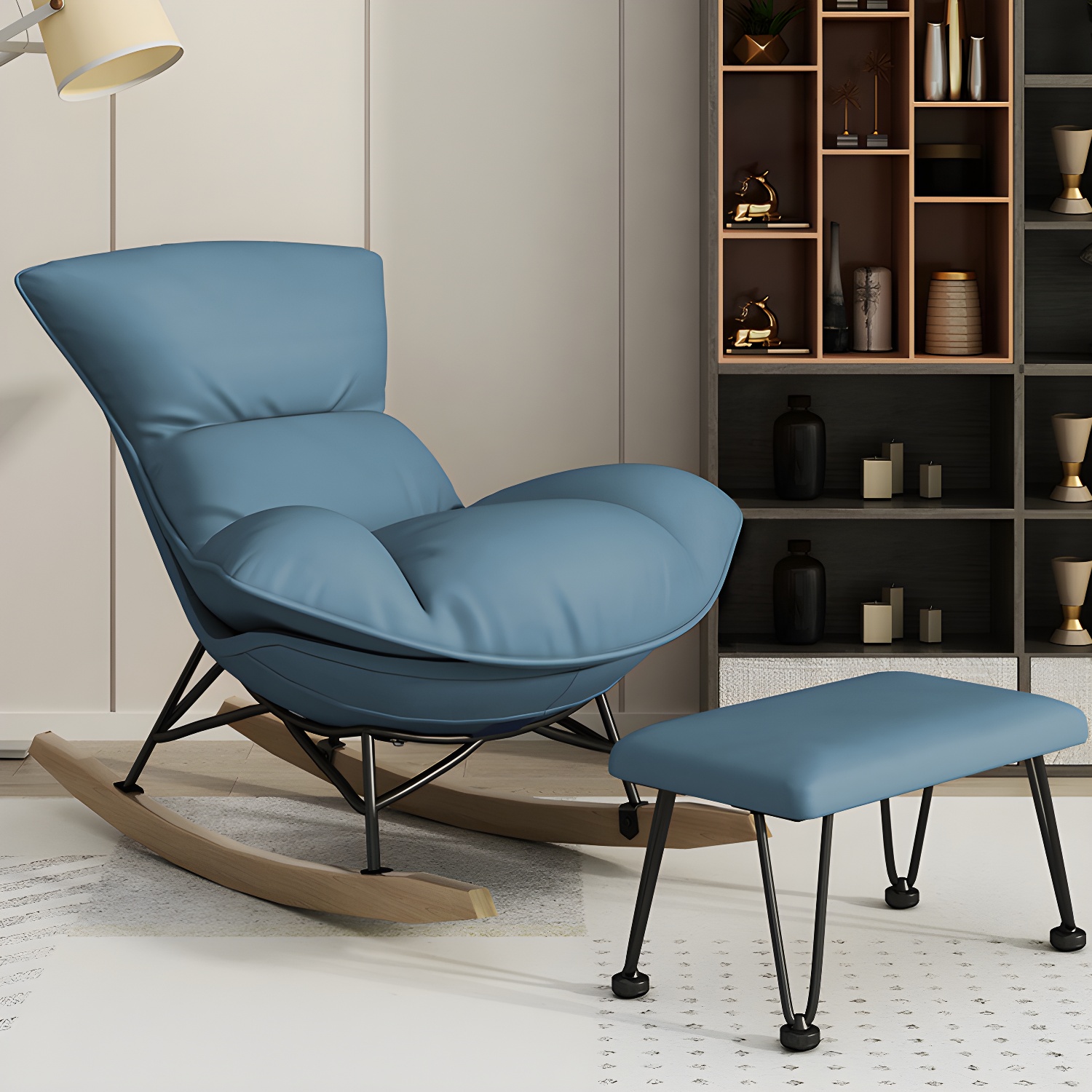 Nursery Sofa Rocking Chair Indoor Rocking Chair for Living Room and Bedroom - image 5
