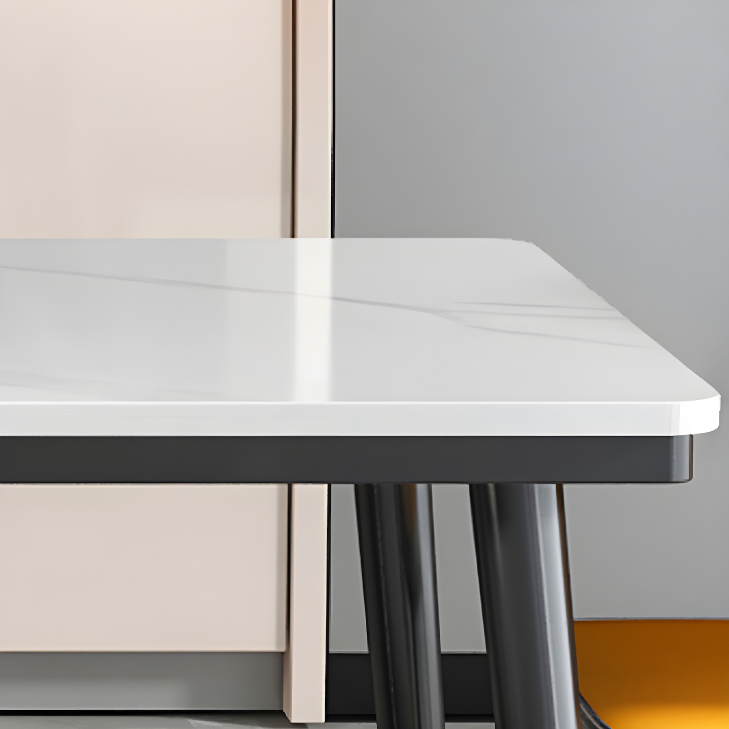 Industrial Standard Rectangle Shape Dining Table Sintered Stone Top Dining Table for Kitchen - image 8