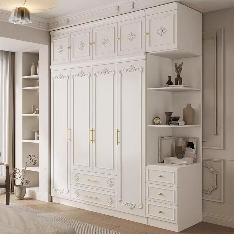 White Simple Timber Wardrobe Closet Soft Close Drawer Soft Close Door Interior Shelves - image 10