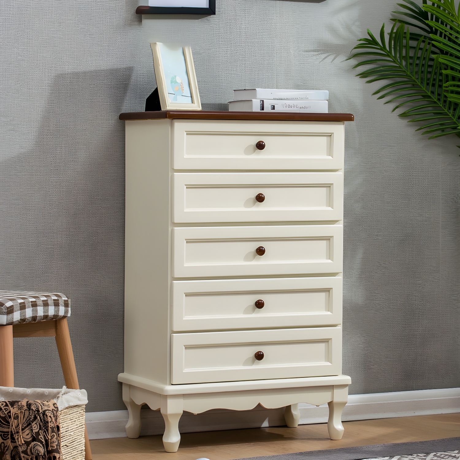 Traditional Solid Wood Dressers with Self Close Drawers in Compact Size - image 4