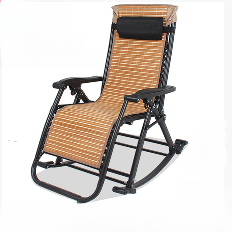 Simplistic Stain Resistant Metal Cushioned Rocking Accent Chair with Round Arm - image 9