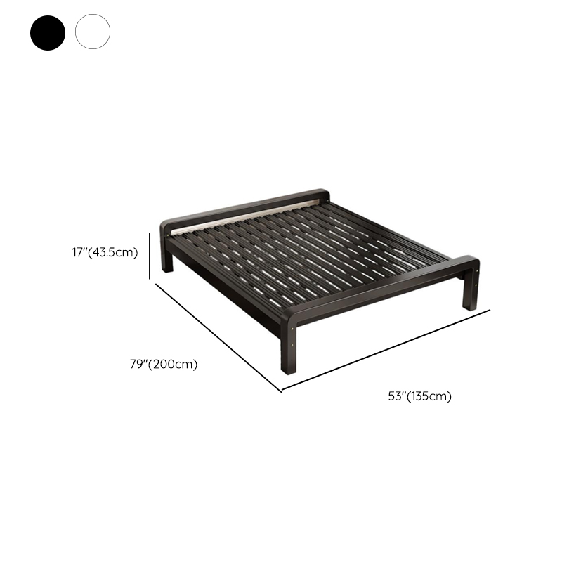 Solid Color Platform Bed with Steel Frame for Living Room - image 13