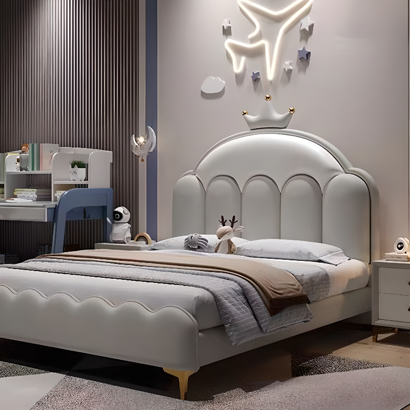 Modern Free-standing Standard King(76"W x 80"L)/Queen(60"W x 80"L)/Full(54"W x 75"L) Arched/Portman/Camelback Panel No Distressing With Legs in Wood - image 8