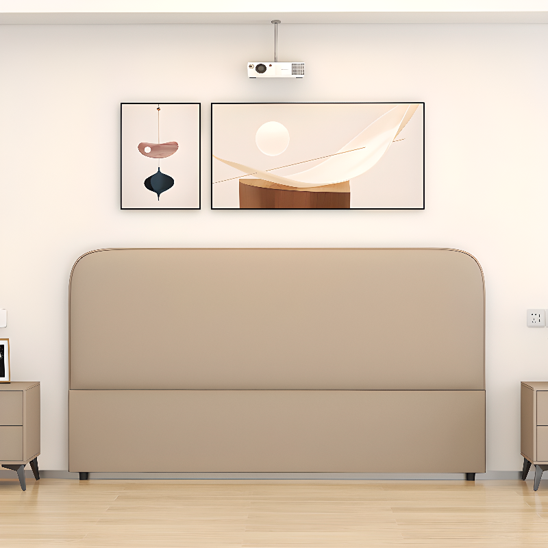 Modish No Distressing Timber Panel Headboard with Arched Shape for King/Queen/Full Bed, Featuring Sponge Fill and Standard Height - image 12
